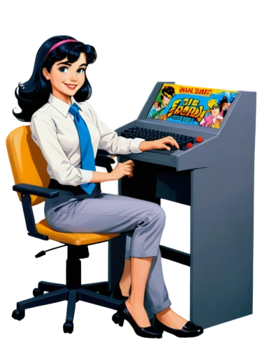 girl at the computer,switchboard operator,receptionist,bookkeeper,secretary desk,office worker,secretary,computer desk,school administration software,computer graphics,administrator,computer workstation,computer program,computer game,night administrator,women in technology,typing machine,dispatcher,computer system,amiga,Unique,Pixel,Pixel 04