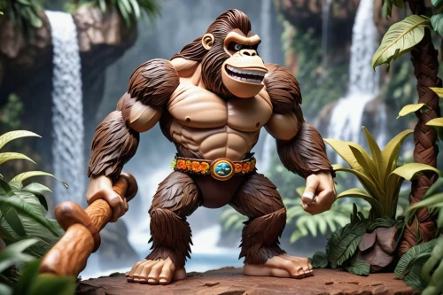 kong,tarzan,ape,gorilla,king kong,orangutan,great apes,silverback,orang utan,monkey banana,monkey island,king coconut,cave man,bonobo,cougnou,the monkey,caveman,muscle man,bongo,male character,Unique,Paper Cuts,Paper Cuts 09