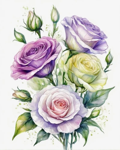 watercolor roses,watercolor roses and basket,watercolor floral background,watercolor flowers,rose flower illustration,watercolour flowers,flowers png,purple rose,flower painting,watercolor flower,floral greeting card,watercolour flower,roses pattern,floral digital background,lisianthus,flower illustrative,floral background,spray roses,garden roses,noble roses,Illustration,Paper based,Paper Based 11