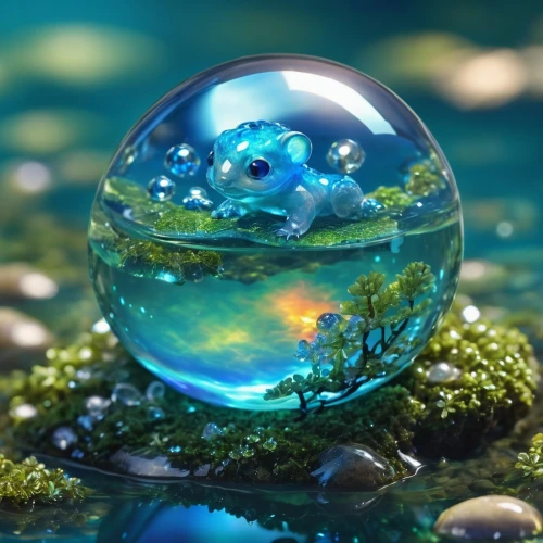 crystal ball-photography,waterglobe,crystal ball,glass sphere,glass ball,green bubbles,lensball,liquid bubble,underwater landscape,waterdrop,frozen bubble,underwater background,dewdrop,small bubbles,soap bubble,glass balls,water pearls,a drop of,earth in focus,frozen soap bubble,Photography,General,Realistic