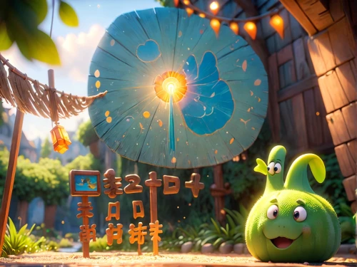 fairy world,dandelion hall,3d fantasy,cartoon forest,fairy village,glowworm,lanterns,visual effect lighting,ori-pei,magical adventure,disney baymax,balloon trip,3d render,mid-autumn festival,fairy lanterns,moonlight cactus,clove garden,hot-air-balloon-valley-sky,tangled,green balloons,Anime,Anime,Cartoon