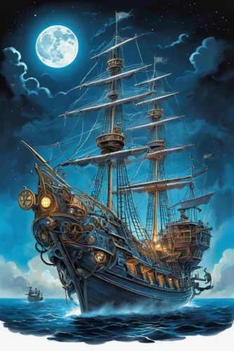 galleon ship,galleon,pirate ship,sea sailing ship,full-rigged ship,sailing ship,ghost ship,sail ship,sea fantasy,east indiaman,tallship,caravel,barquentine,three masted sailing ship,pirate treasure,sailing ships,tall ship,sailing vessel,manila galleon,maelstrom,Illustration,Abstract Fantasy,Abstract Fantasy 23