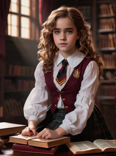 librarian,girl studying,scholar,madeleine,child with a book,girl in a historic way,tutor,bookworm,school uniform,rowan,potter,hogwarts,child's diary,child portrait,the little girl,mystical portrait of a girl,little girl reading,thomas heather wick,school clothes,harry potter,Photography,Fashion Photography,Fashion Photography 02