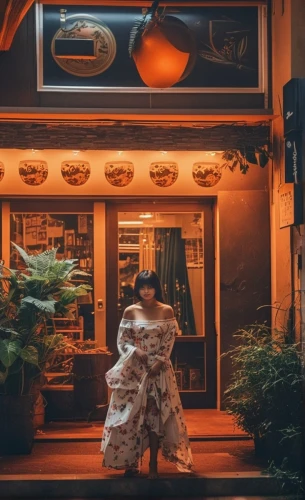 kyoto,vintage asian,japanese woman,japanese restaurant,geisha,girl in a long dress,hanoi,taipei,vietnamese woman,chongqing,suzhou,asian costume,girl walking away,geisha girl,vintage couple silhouette,a girl in a dress,woman at cafe,hanbok,shanghai,wedding photo,Photography,General,Realistic