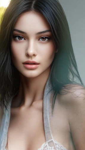 female model,natural cosmetic,female beauty,portrait background,female doll,artificial hair integrations,realdoll,asian woman,romantic portrait,cosmetic,young woman,romantic look,3d rendered,woman face,pretty young woman,art model,image manipulation,beautiful model,girl in a long,indian girl,Female,Straight hair,Youth adult,M,Confidence,Underwear,Outdoor,Forest