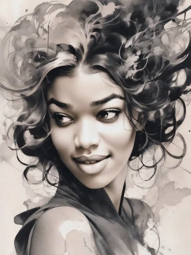 digital painting,world digital painting,african woman,nigeria woman,fashion illustration,digital art,bjork,graphite,digital artwork,african american woman,charcoal pencil,digital drawing,photo painting,black woman,artificial hair integrations,girl drawing,pencil drawings,fantasy portrait,pencil drawing,charcoal drawing