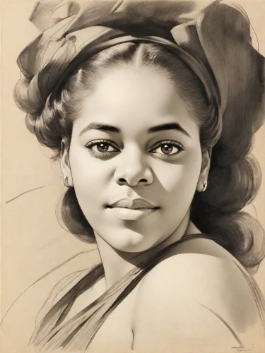vintage female portrait,charcoal drawing,african american woman,vintage drawing,frida,digital artwork,pencil drawing,african woman,digital art,maria bayo,digital painting,nigeria woman,woman portrait,ester williams-hollywood,portrait of a girl,shirley temple,graphite,charcoal pencil,child portrait,photo painting,Digital Art,Ink Drawing