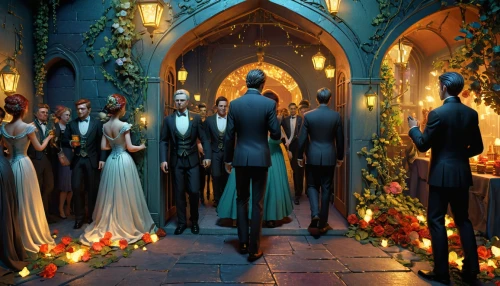 wedding ceremony,the ceremony,silver wedding,golden weddings,bridegroom,ceremony,wedding decoration,wedding photo,wedding invitation,a fairy tale,wedding reception,dowries,welcome wedding,wedding couple,wedding banquet,fairy tale,hc,the threshold of the house,fairytale characters,fantasy picture,Illustration,Realistic Fantasy,Realistic Fantasy 05