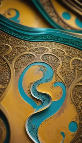 teal blue asia,turquoise leather,genuine turquoise,gold foil art,abstract gold embossed,gilding,inner mongolian beauty,gold paint strokes,rebana,turquoise,oriental painting,sinuous,whirlpool pattern,enamelled,om,surface tension,tibetan bowl,thai pattern,glass painting,color turquoise