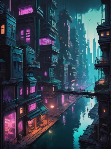 cyberpunk,fantasy city,futuristic landscape,colorful city,shanghai,cityscape,ancient city,tokyo city,city at night,hanoi,metropolis,kowloon,canals,world digital painting,hong kong,slum,vapor,evening city,black city,fantasy landscape,Unique,3D,Isometric