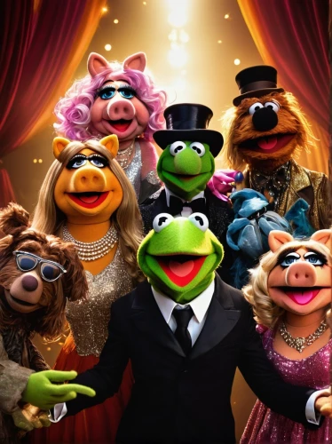the muppets,puppets,oscars,kermit,sesame street,entertainers,artists of stars,kermit the frog,puppet theatre,wedding icons,jury,muppet,award background,caper family,singers,puppeteer,frog background,frog gathering,thumb cinema,famous people,Conceptual Art,Sci-Fi,Sci-Fi 02