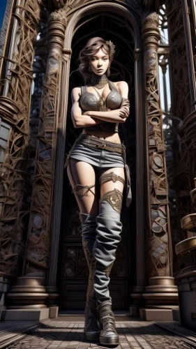 biomechanical,lara,croft,female warrior,steampunk,queen cage,caracalla,female model,massively multiplayer online role-playing game,plus-size model,celtic queen,fractalius,cybernetics,female doctor,game character,shaper,hard woman,digital compositing,fallout4,artemisia