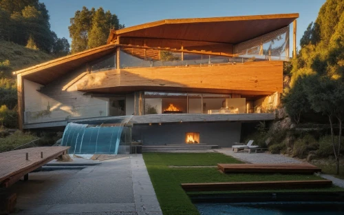 modern house,modern architecture,pool house,mid century house,dunes house,roof landscape,beautiful home,house in the mountains,house in mountains,corten steel,cubic house,timber house,luxury property,luxury home,chalet,house shape,folding roof,summer house,house by the water,cube house