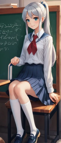 tutor,classroom,schoolgirl,classroom training,teacher,school clothes,tutoring,academic,girl studying,sitting on a chair,detention,school uniform,school desk,torekba,school skirt,calculus,whitey,examination,student,sitting,Unique,3D,Isometric