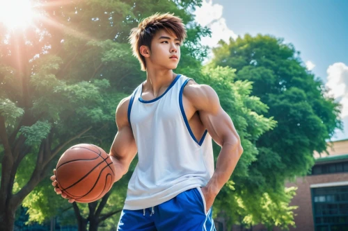basketball player,outdoor basketball,sports uniform,basketball,kai yang,youth sports,sports exercise,sleeveless shirt,streetball,sports training,sports gear,sports jersey,basketball moves,shooting sport,volleyball player,yun niang fresh in mind,sports,sports equipment,basketball hoop,beach basketball,Art,Classical Oil Painting,Classical Oil Painting 44