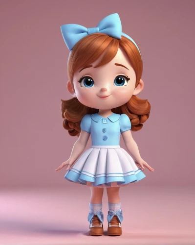 cute cartoon character,doll dress,3d figure,3d model,doll's facial features,dress doll,3d rendered,doll shoes,female doll,clay doll,tumbling doll,girl doll,3d render,doll figure,disney character,doll kitchen,redhead doll,a girl in a dress,cinderella,collectible doll,Unique,3D,3D Character