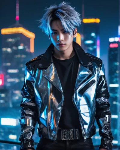 kai,tao,ten,kai bei,cosplayer,guk,exo-earth,cosplay image,hong,omega,jacket,trunks,ren,anime boy,bolero jacket,cyberpunk,choi kwang-do,great wall wingle,silver,kai ken,Conceptual Art,Sci-Fi,Sci-Fi 10