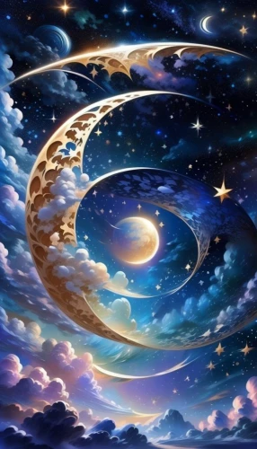 moon and star background,celestial bodies,stars and moon,crescent moon,star winds,starry sky,space art,the night sky,zodiacal signs,fantasy picture,time spiral,night stars,spiral galaxy,constellation swan,moon and star,starscape,celestial body,night sky,spiral background,celestial
