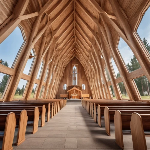 wooden church,christ chapel,forest chapel,pews,church faith,chapel,church religion,wooden beams,vaulted ceiling,wooden roof,wayside chapel,wood structure,church of christ,pilgrimage chapel,sanctuary,risen church,fredric church,churches,house of prayer,church,Photography,General,Realistic