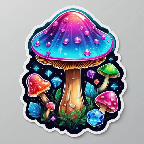 mushroom landscape,forest mushroom,agaric,tree mushroom,mushroom type,mushroom,toadstool,blue mushroom,mushroom island,mushrooms,cloud mushroom,small mushroom,champignon mushroom,toadstools,club mushroom,mushroom hat,anti-cancer mushroom,forest mushrooms,fungi,mushrooming,Unique,Design,Sticker