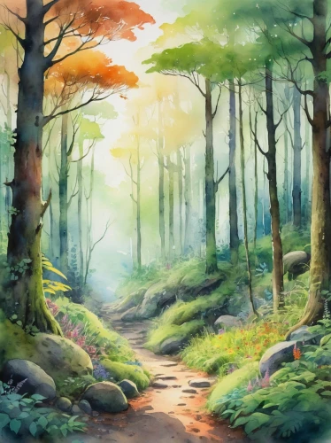 forest landscape,forest path,forest background,watercolor background,forest road,forest glade,autumn forest,forest walk,forest,landscape background,deciduous forest,hiking path,green forest,mixed forest,forests,fir forest,fairy forest,forest floor,woodland,nature landscape,Illustration,Realistic Fantasy,Realistic Fantasy 33