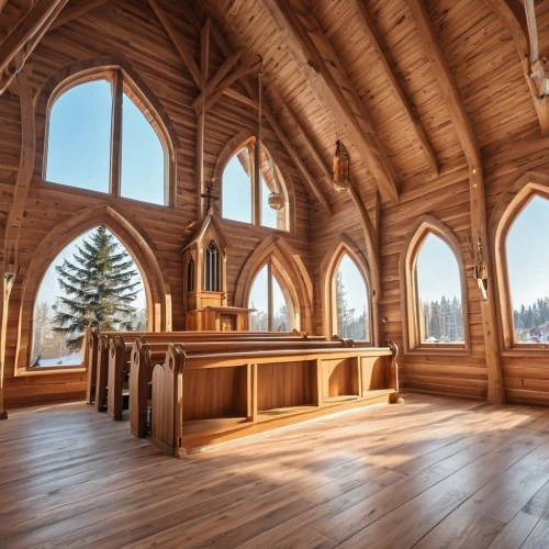 wooden church,stave church,forest chapel,wayside chapel,wooden beams,wooden windows,wooden sauna,wood window,chapel,log home,the cabin in the mountains,attic,pilgrimage chapel,sanctuary,snow house,little church,pipe organ,log cabin,wooden construction,house of prayer,Photography,General,Realistic