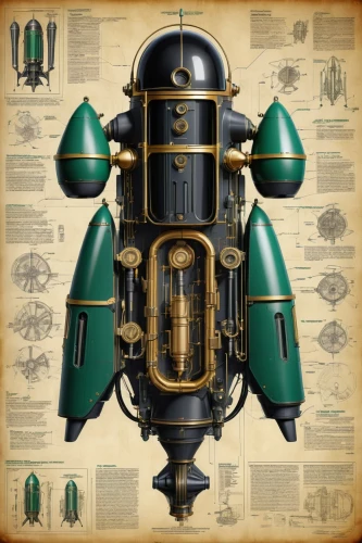 diving bell,diving helmet,submersible,airship,drillship,airships,clockmaker,steampunk,caravel,turrets,aquanaut,steampunk gears,steam frigate,space capsule,scientific instrument,scarab,galleon ship,panopticon,lightship,spacecraft,Unique,Design,Blueprint