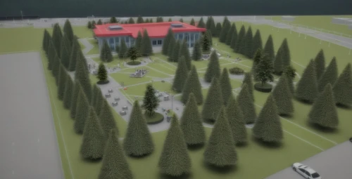 military training area,3d rendering,campsite,forest ground,ski facility,parking lot under construction,ski resort,coniferous forest,construction area,3d rendered,golf resort,the golfcourse,spruce forest,golf course,landscape plan,mini golf course,render,scale model,urban park,development concept