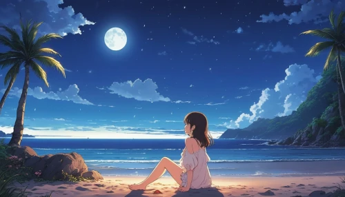 moonlit night,moon and star background,moonlight,beach scenery,sea night,beach moonflower,dream beach,moonlit,beach background,beautiful beach,landscape background,summer evening,summer background,romantic night,ocean background,romantic scene,moon and star,clear night,ocean view,sea-shore,Photography,General,Realistic