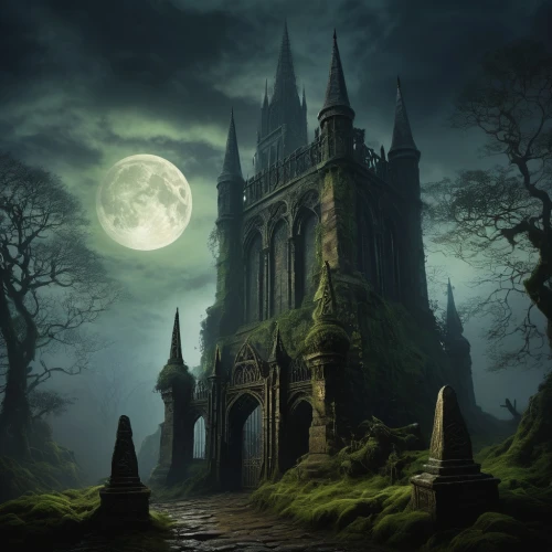 haunted cathedral,gothic architecture,gothic style,gothic church,gothic,witch house,witch's house,dark gothic mood,ghost castle,haunted castle,castle of the corvin,mortuary temple,the black church,the haunted house,halloween background,black church,gothic woman,necropolis,haunted house,hall of the fallen,Art,Classical Oil Painting,Classical Oil Painting 13