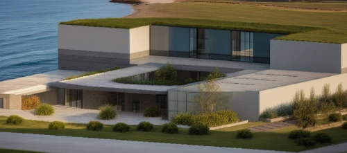 dunes house,modern house,landscape design sydney,3d rendering,modern architecture,cube house,landscape designers sydney,luxury property,luxury home,cubic house,garden elevation,thracian cliffs,house with lake,house by the water,residential house,contemporary,luxury real estate,private house,eco-construction,mansion,Photography,General,Realistic