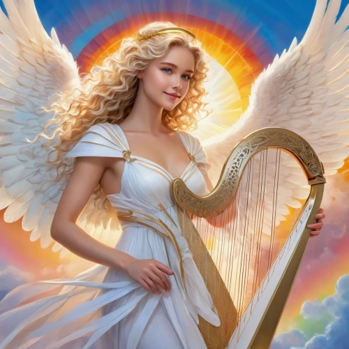 angel playing the harp,celtic harp,harp player,love angel,angel wing,celtic woman,harpist,vintage angel,angel wings,baroque angel,angel,angel girl,harp,harp strings,music fantasy,angelology,angelic,winged heart,angels,ancient harp,Conceptual Art,Sci-Fi,Sci-Fi 24