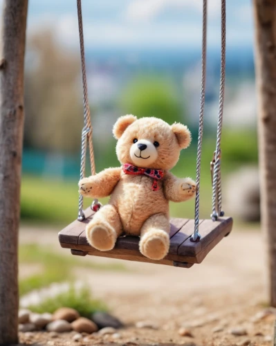 wooden swing,outdoor play equipment,garden swing,hanging swing,scandia bear,child in park,teddy bear waiting,swing set,empty swing,3d teddy,swinging,children's background,child's frame,golden swing,monchhichi,teddy-bear,children's playground,cute bear,children toys,child's toy,Unique,3D,Panoramic