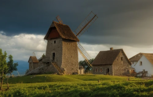 the windmills,fortified church,historic windmill,windmill,old windmill,windmills,dutch windmill,medieval town,medieval,medieval architecture,alsace,knight village,french digital background,dutch mill,middle ages,transylvania,medieval castle,wooden church,the middle ages,mill,Photography,General,Realistic