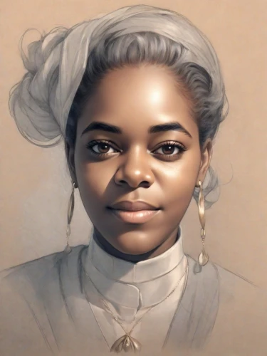 african american woman,portrait of a girl,maria bayo,tiana,girl in a historic way,woman portrait,digital painting,young lady,portrait of a woman,girl portrait,african woman,nigeria woman,custom portrait,artist portrait,barb,oil on canvas,young woman,fantasy portrait,portrait background,portrait