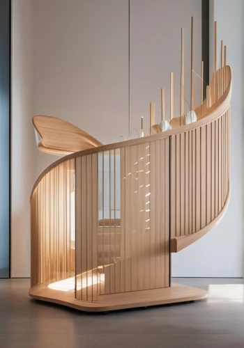 wooden stair railing,winding staircase,wooden stairs,rocking chair,circular staircase,outside staircase,danish furniture,staircase,archidaily,wooden sauna,ondes martenot,chaise longue,wood bench,infant bed,wooden desk,celtic harp,wooden shelf,pipe organ,spiral staircase,horse-rocking chair,Photography,General,Realistic