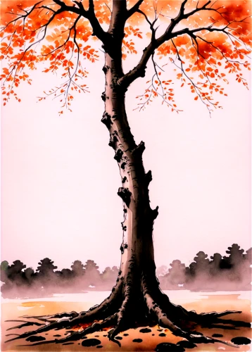 watercolor tree,autumn tree,watercolor pine tree,maple tree,autumn background,painted tree,deciduous tree,the japanese tree,watercolor background,brown tree,isolated tree,halloween bare trees,lone tree,red tree,autumn trees,ash-maple trees,blood maple,autumn landscape,bare tree,cardstock tree,Illustration,Paper based,Paper Based 30
