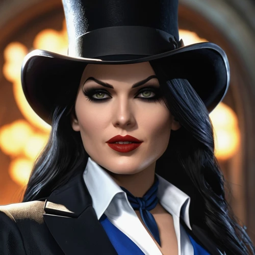 vampire woman,femme fatale,black hat,vampire lady,bowler hat,vesper,magician,vampira,widow,ringmaster,top hat,dita,the hat-female,blackjack,veronica,the hat of the woman,evil woman,witch's hat icon,custom portrait,victorian lady,Photography,General,Realistic