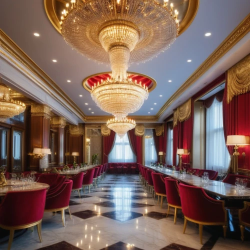 ballroom,fine dining restaurant,dining room,luxury hotel,breakfast room,grand hotel,ornate room,emirates palace hotel,savoy,gleneagles hotel,exclusive banquet,interior decoration,venice italy gritti palace,restaurant bern,dragon palace hotel,hotel hall,new york restaurant,royal interior,crown palace,napoleon iii style,Photography,General,Realistic