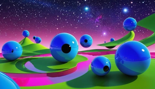 alien planet,alien world,cellular,spheres,blue eggs,blobs,colored eggs,globules,kawaii snails,mushroom landscape,cinema 4d,three-lobed slime,colorful eggs,spores,cosmos field,pods,3d background,germs,cell structure,panoramical,Art,Artistic Painting,Artistic Painting 23