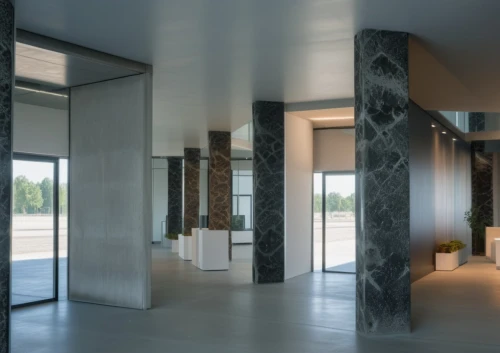 structural plaster,contemporary decor,interior modern design,glass wall,concrete slabs,concrete ceiling,pillars,modern decor,room divider,search interior solutions,polished granite,columns,interior decoration,glass blocks,luxury home interior,ceramic floor tile,exposed concrete,ornamental dividers,glass tiles,lobby,Photography,General,Realistic