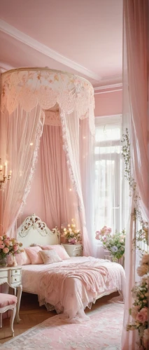 canopy bed,ornate room,the little girl's room,bridal suite,four poster,bedroom,sleeping room,great room,bedding,baby room,children's bedroom,rococo,room newborn,shabby-chic,linens,bed linen,four-poster,shabby chic,doll house,beauty room,Conceptual Art,Fantasy,Fantasy 12