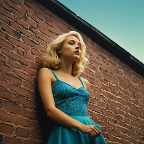 blue dress,blonde woman,elsa,holly blue,vintage dress,magnolieacease,blue jasmine,green dress,retro woman,marina,chrystal,girl in a long dress,vintage woman,lubitel 2,teal,1950s,blonde girl,the blonde in the river,marylyn monroe - female,blue,Photography,Documentary Photography,Documentary Photography 06