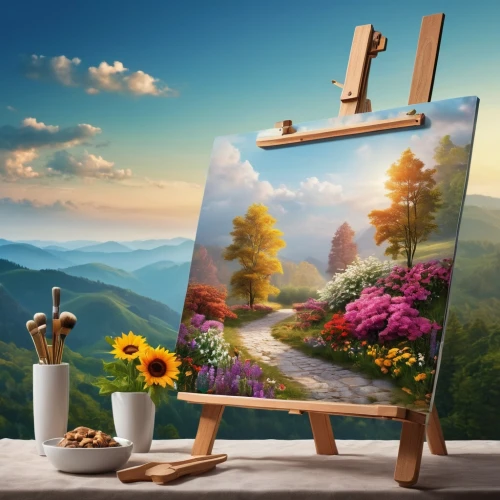 art painting,flower painting,photo painting,landscape background,painting technique,easel,home landscape,meticulous painting,oil painting on canvas,italian painter,paint a picture,painter,creative background,flower art,oil painting,painting,world digital painting,paintings,fantasy art,landscapes,Photography,General,Realistic