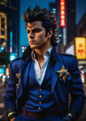 pompadour,cosplay image,matador,elvis impersonator,cg artwork,blue star,bolero jacket,cosplayer,male character,bluesteel,dallas,cravat,ara macao,elvis,custom portrait,cosplay,alexander,leo,blue rose,full hd wallpaper,Photography,General,Fantasy