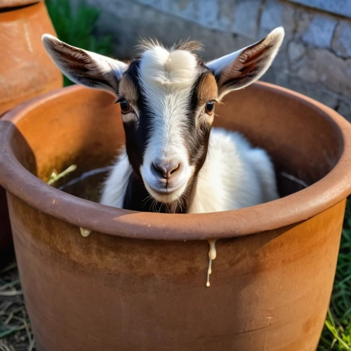 anglo-nubian goat,goatflower,domestic goat,billy goat,wooden bucket,goat milk,hay barrel,easter lamb,domestic goats,young goat,easter basket,ruminants,boer goat,feral goat,stock pot,farm animal,lamb,goat horns,bucket,water trough