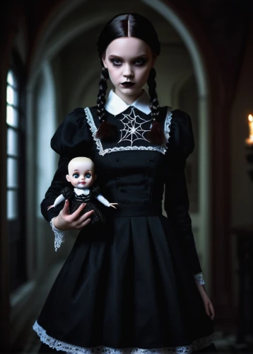 gothic portrait,doll looking in mirror,female doll,doll dress,gothic fashion,cloth doll,gothic dress,doll figure,dress doll,doll's house,wooden doll,killer doll,gothic woman,handmade doll,collectible doll,designer dolls,porcelain dolls,vintage doll,doll figures,doll house,Illustration,Paper based,Paper Based 26
