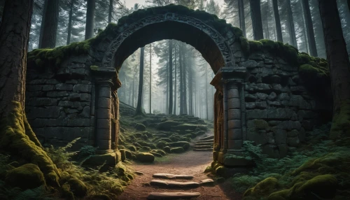 archway,heaven gate,natural arch,fairy door,pointed arch,germany forest,gateway,the mystical path,fairytale forest,stargate,portals,enchanted forest,rock arch,forest chapel,half arch,round arch,forest path,arch,el arco,entry forbidden,Photography,General,Fantasy