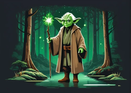 yoda,jedi,patrol,cg artwork,aaa,the wizard,lightsaber,green aurora,aa,cleanup,luke skywalker,star wood,force,clone jesionolistny,spotify icon,vector illustration,wizard,ramsons,monk,green power,Unique,Design,Logo Design