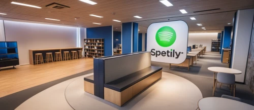 spotify logo,spotify icon,music store,spotify,shopify,musicplayer,sound space,music service,music society,speed graphic,music world,music on your smartphone,store icon,company headquarters,lobby,hallway space,music player,corporate headquarters,security concept,copy space,Photography,General,Realistic